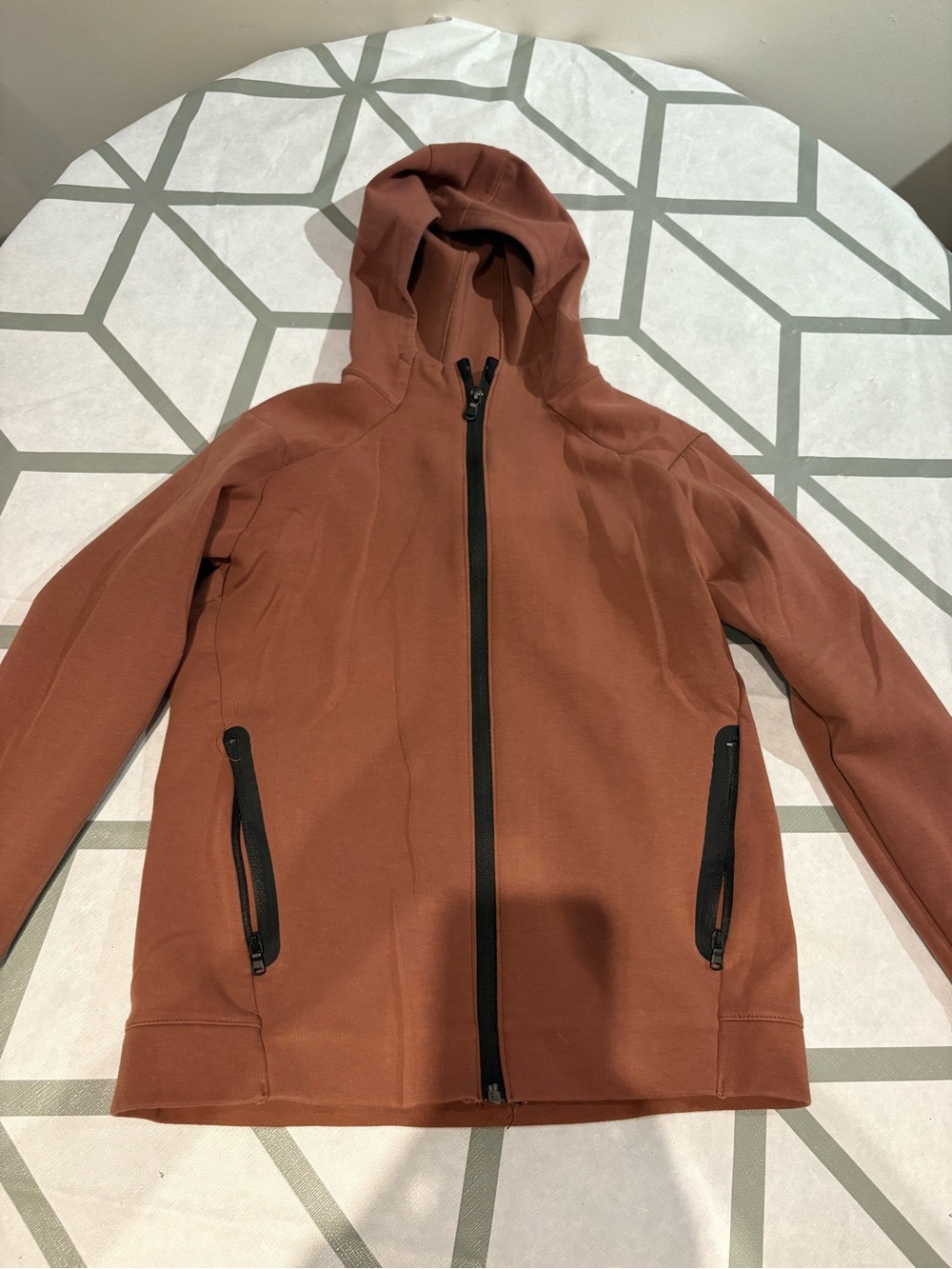 Old Navy Rust Brown Hooded Performance Jacket
